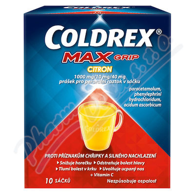 Coldrex MAXGrip Citron 1000mg-10mg-40mg scc.10 II