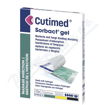 Cutimed Sorbact gel 7.5x7.5cm antimikrob.kryt.10ks