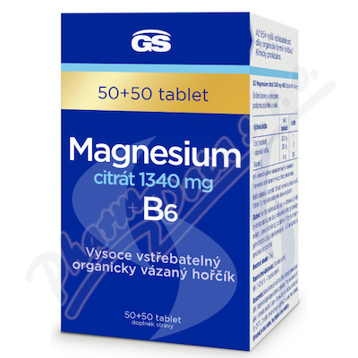 GS Magnesium citrt 1340mg+B6 tbl.50+50